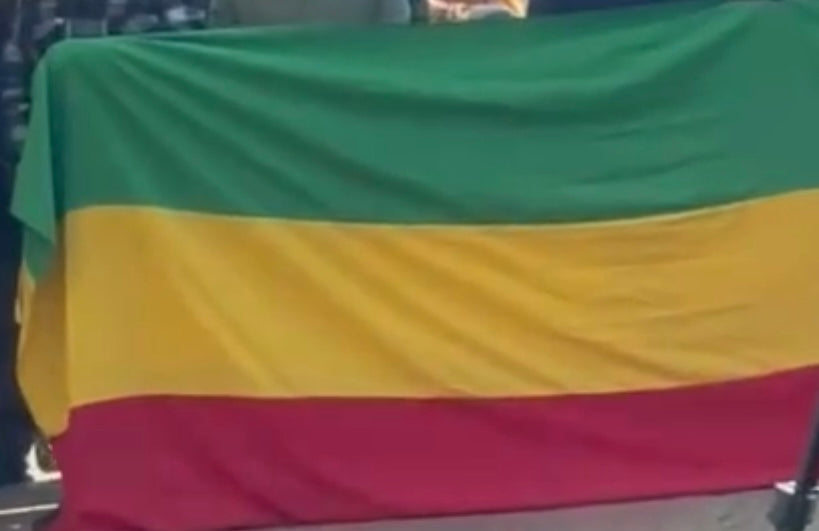 Extra Large size Ethiopian flag (1.219 meters X 6.096 meters)