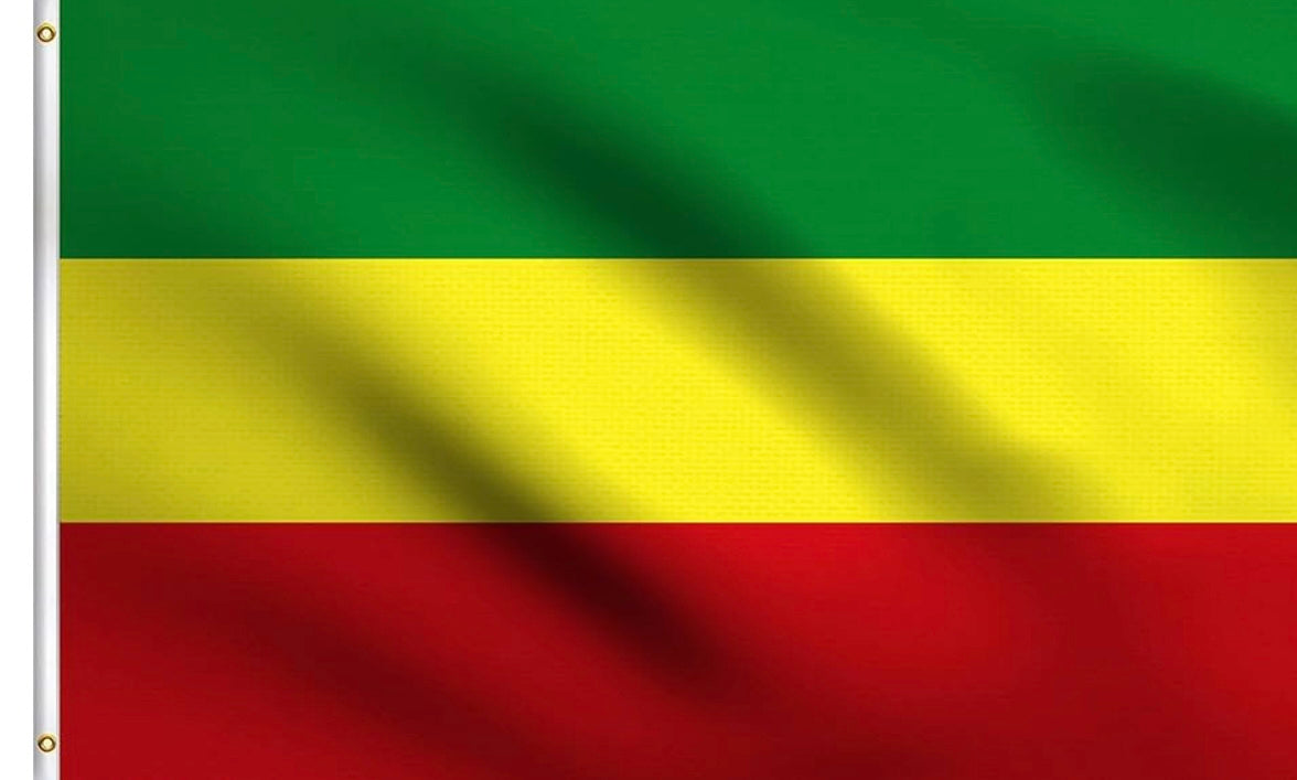 Extra Large size Ethiopian flag (1.219 meters X 6.096 meters)