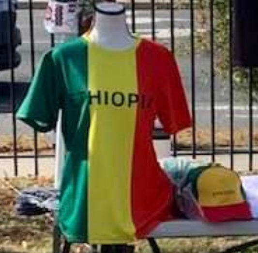 Ethiopian full flag t-shirt